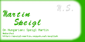 martin speigl business card